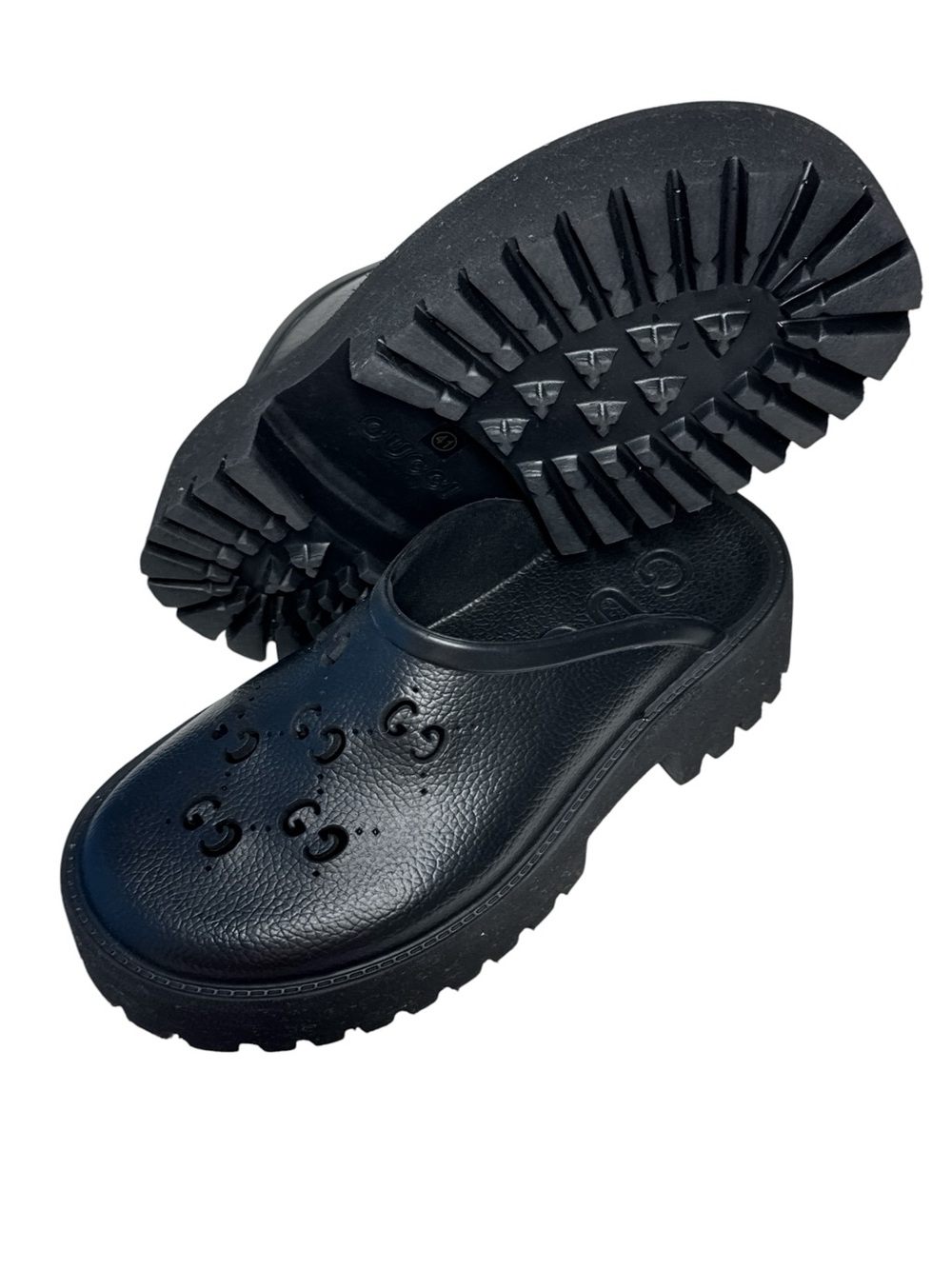 Gucci Black Cut Out Monogram
Rubber Slip-On Clogs Size 41 - Picture 7 of 10